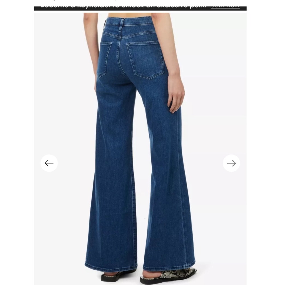 FRAME The Pintuck‎ Flared StraightLeg Mid Rise Stretch-Denim Blend Jeans 25 - Picture 4 of 13